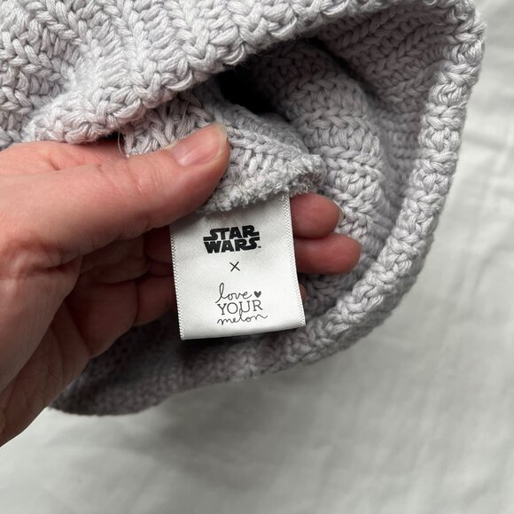 Star Wars X Love Your Melon the Mandalorian Gray Knit Beanie Hat - Picture 5 of 6